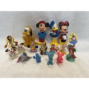 Vintage Disney Lot 18 Mixed PVC & Vinyl‎ Cake Toppers Figures Mixed Size